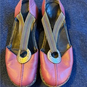 Rieker Purple Flats with Elastic Straps